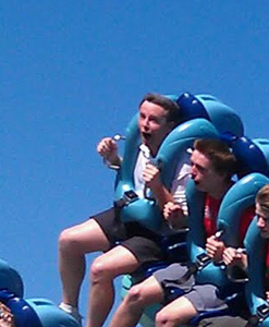 Dad and Brother on Rollercoaster