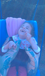 Claire in her swing